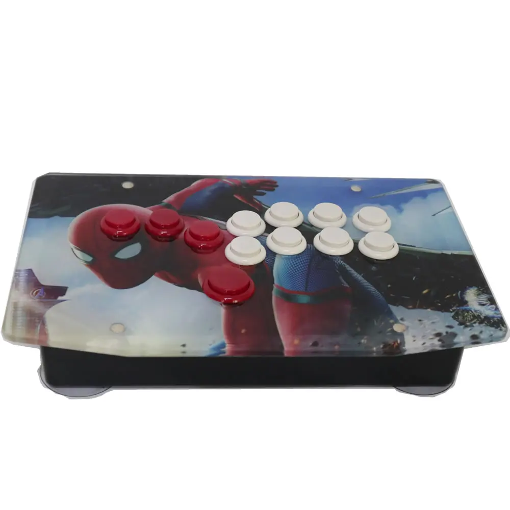 RAC-J500B All Buttons LeverLess Style Arcade Joystick Fight Stick Game Controller Artwork Panel For PC USB