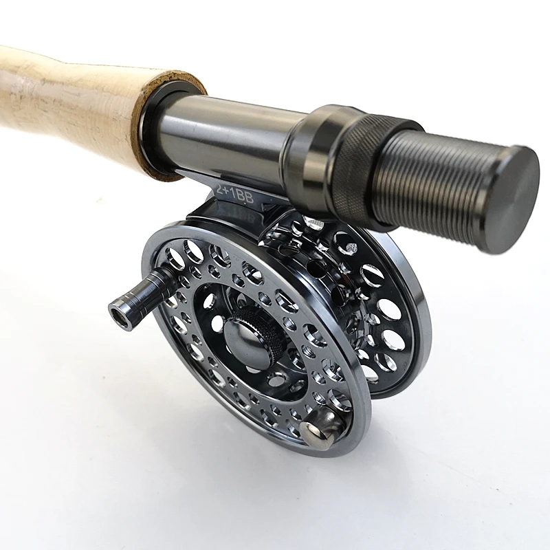 Buluzel 9 Feet 5/6 7/8 Carbon Fly Fishing Rod 2.7m Fly Rod 4 Sections Portable Hard Power Flying Rod Black Super Light Weight