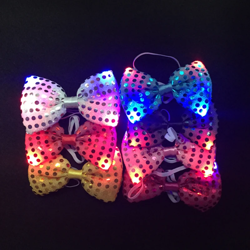 Nœud papillon lumineux Led, décoration de fête, cadeau pour enfant et adulte, fête d'anniversaire, Concert, mariage, fournitures scintillantes dans la nuit