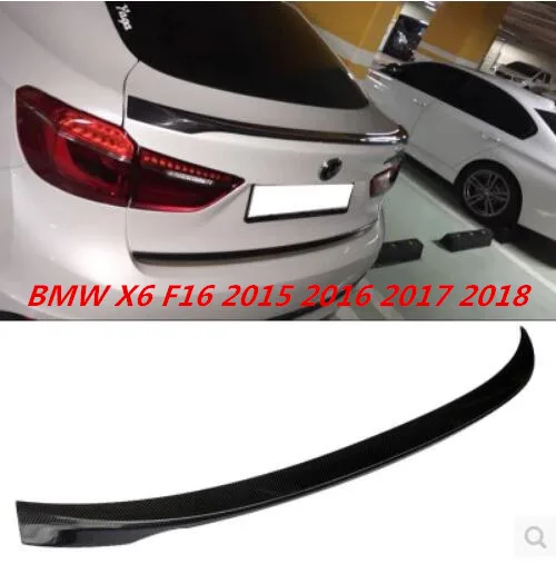 Design-Style Carbon Fiber Car Rear Wing Trunk Lip Spoilers For BMW X6 F16 2015 2016 2017 2018