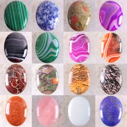 1Pcs 40x30MM Oval CAB Cabochon For Making Pendant Natural Stone Bead  Tiger Eye Onyx Opal Onyx Pink Crystal Quartz Cabochon