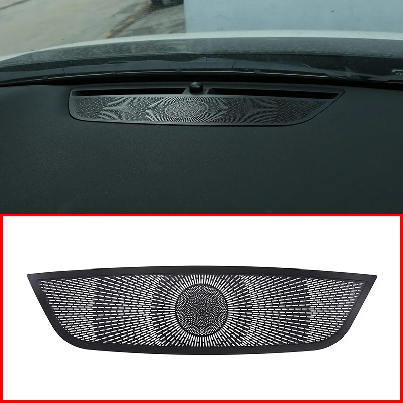 

For Land Rover Discovery Sport 2020 L550 Black Aluminum Alloy Car Dashboard Speaker Net Cover Trim Sticker Interior Accessories