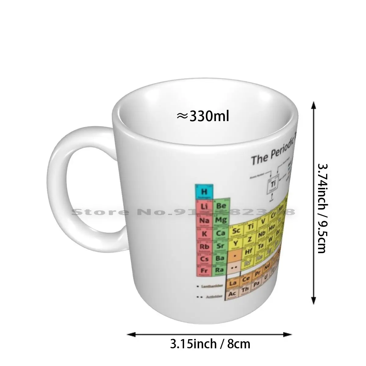 Periodic Table Of The Ceramic Mugs Coffee Cups Milk Tea Mug Colour Color Nerd Geek Science Periodic Table Chemistry Chemistry