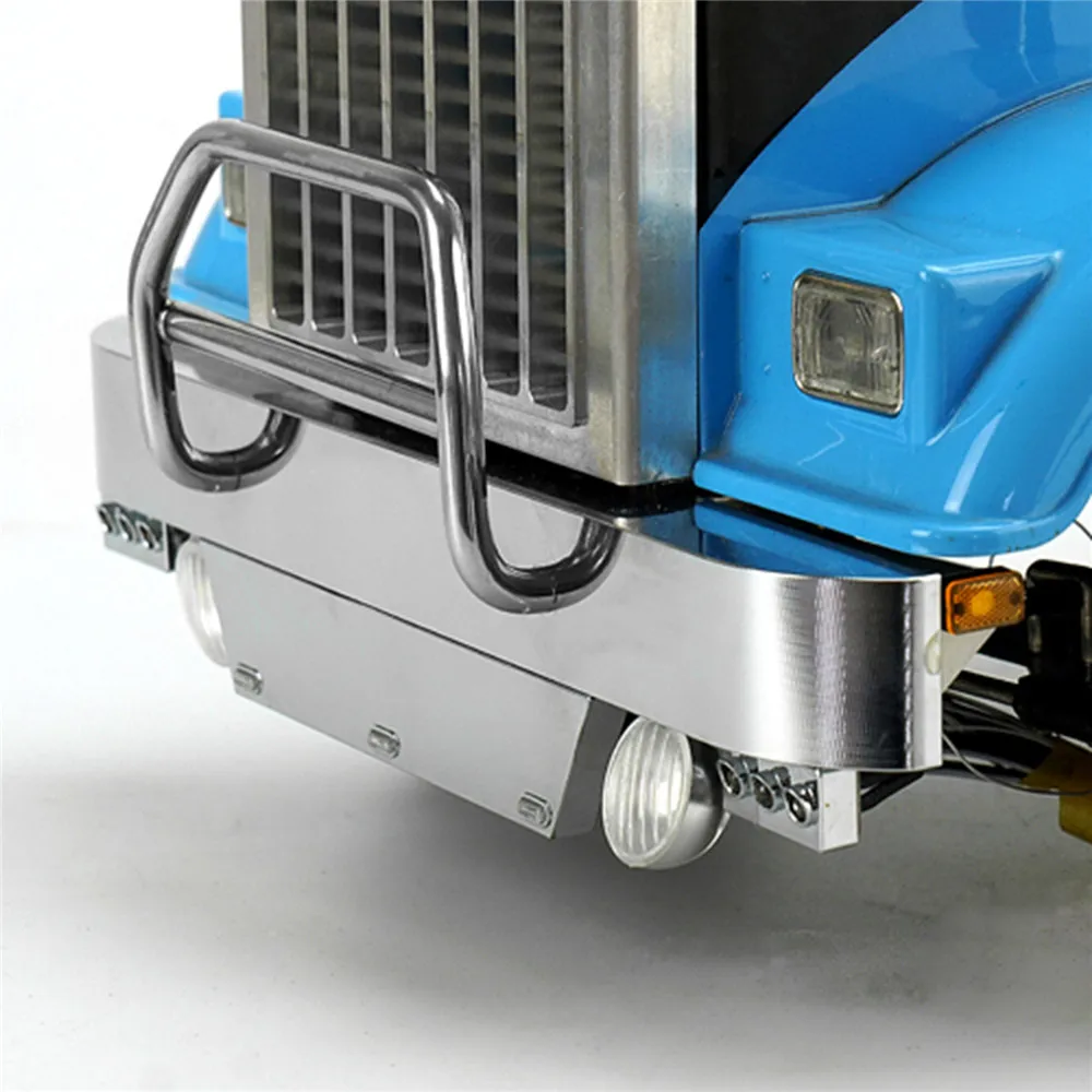 المصد الأمامي مع الضوء ل 1/14 TAMIYA الملك النقل الشاحنات RC شاحنة جرار RC لتقوم بها بنفسك نموذج قطع غيار السيارات