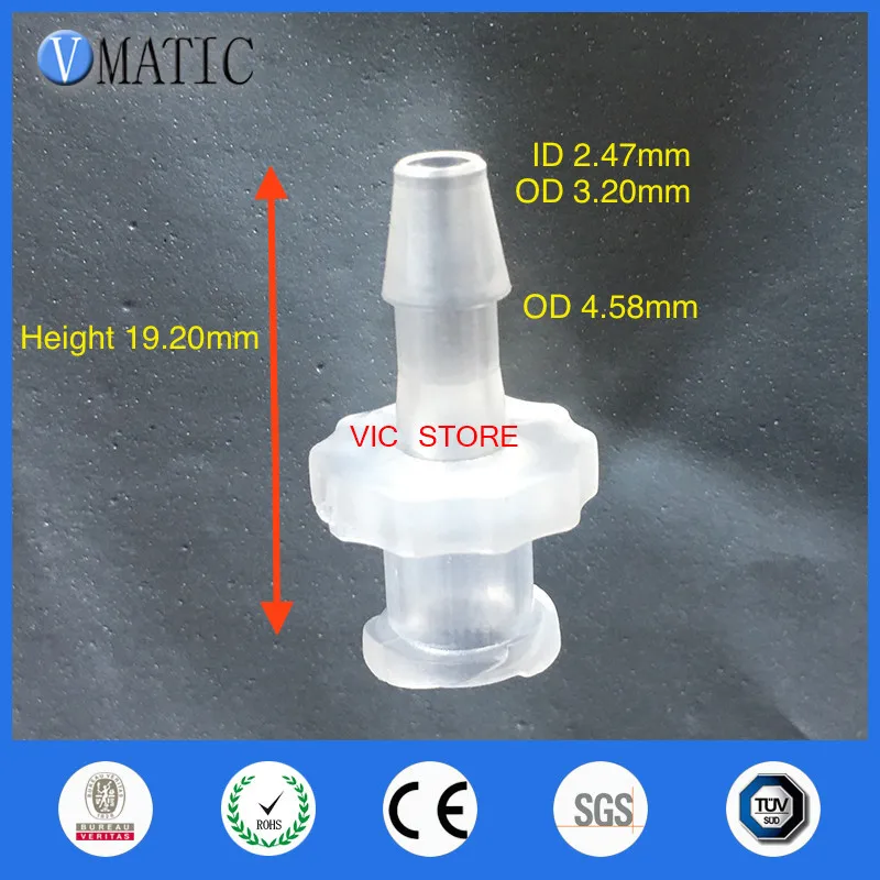 Free Shipping 1/8 Inch Barb Female Luer Lock Tapered Syringe Fitting (Polyprop) Plastic Adapter