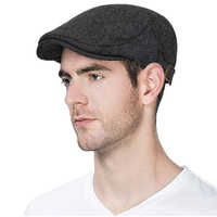 2019 vew Retro Newsboy Caps Men Octagonal Hats Black British Painters Hats Autumn Winter Berets Herringbone Flat Caps