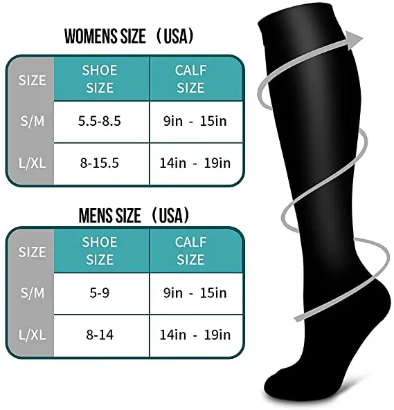 1/3 Paar Kompressionssocken Sportsocken Medizinische Pflegestrümpfe Verhindern Krampfadern Socken Schwangerschaft Stillen Sportlich Fußball – Detail 1