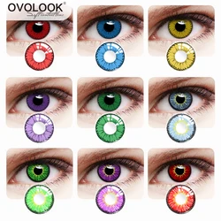 2pcs Cosplay Contact Lenses with Diopters for Cosplayer Costume Play Halloween Makeup Cartoon Character Eyes Anime Accessories