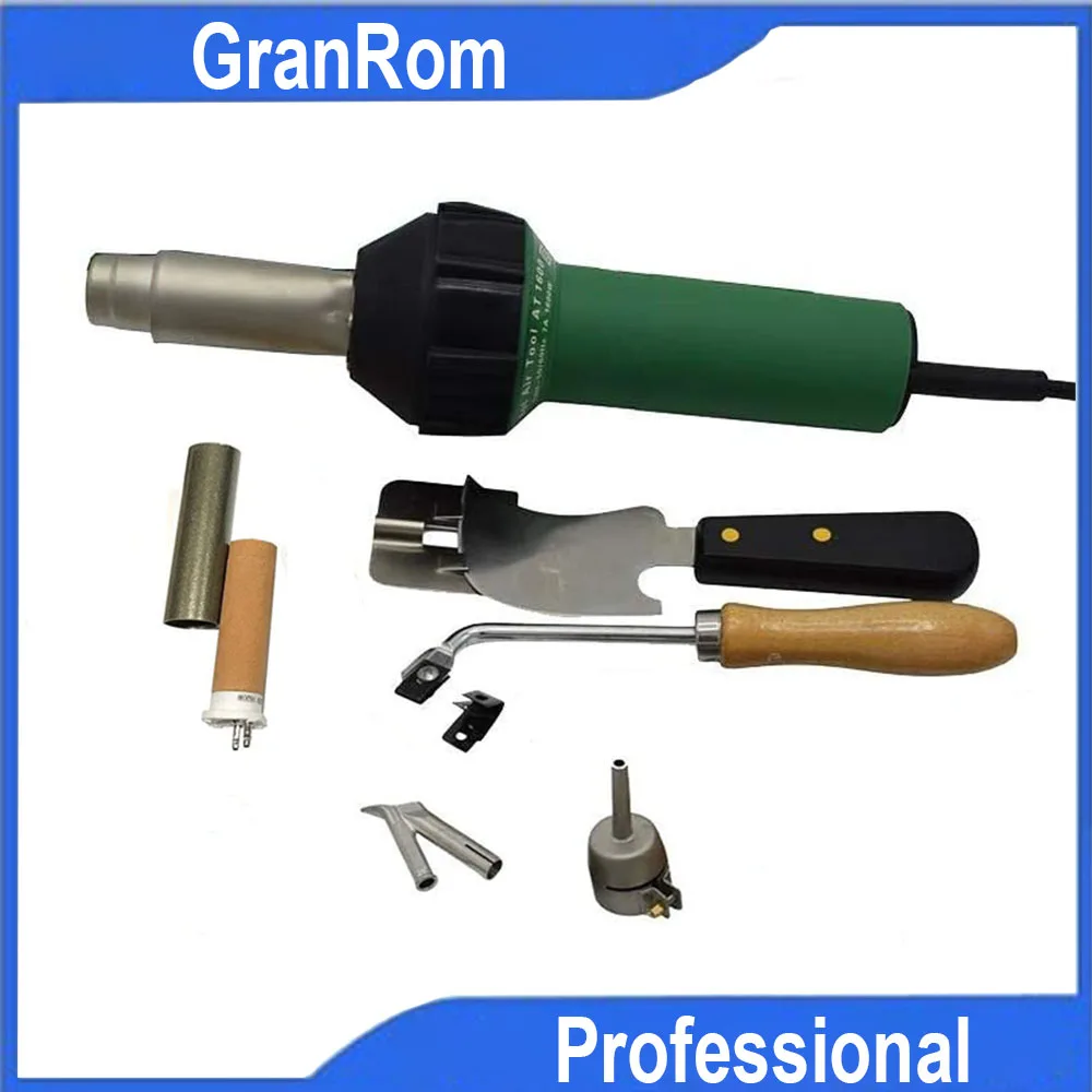 

Professional 1600W Heat Gun Plastic Welder Kit With Quarter Moon Knife Groover Hot Air Blast Torch Welding Tool PVC/PE/PP/PVDF