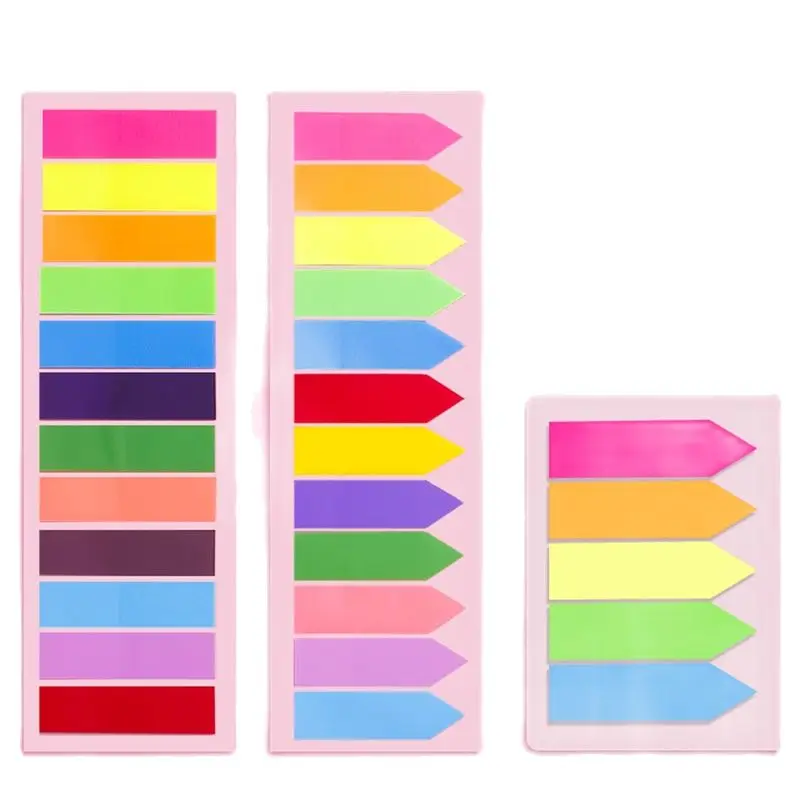 

100/200 Pcs Cate Color Coding Sticky Notes Label Self-stick Note 0.5 X 1.7 Inch School Supplies Kawaii Journaling Stationery