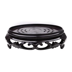 Supporto per fiori in plastica con cornice per fiori alta supporto per vasi da fiori marrone-nero 1 Pc 13.7cm forniture da giardino Base rotonda per decorazione in vaso