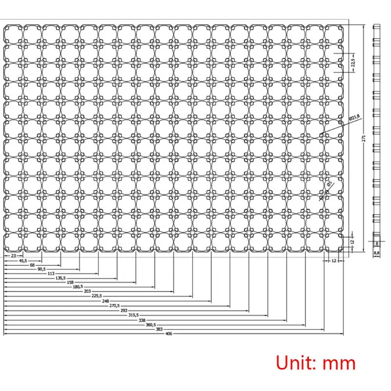 

20PCS Safety 1x3 Battery Holder Bracket Plastic Cell Stand for 21700 Batteries