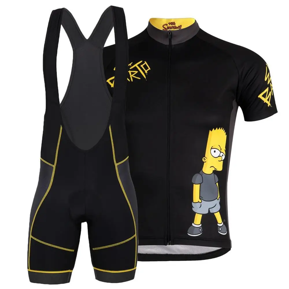 Team Sim family cycling jersey suit Retro cycle wear classic MTB road bike riding clothing Short sleeved jersey and bib shorts