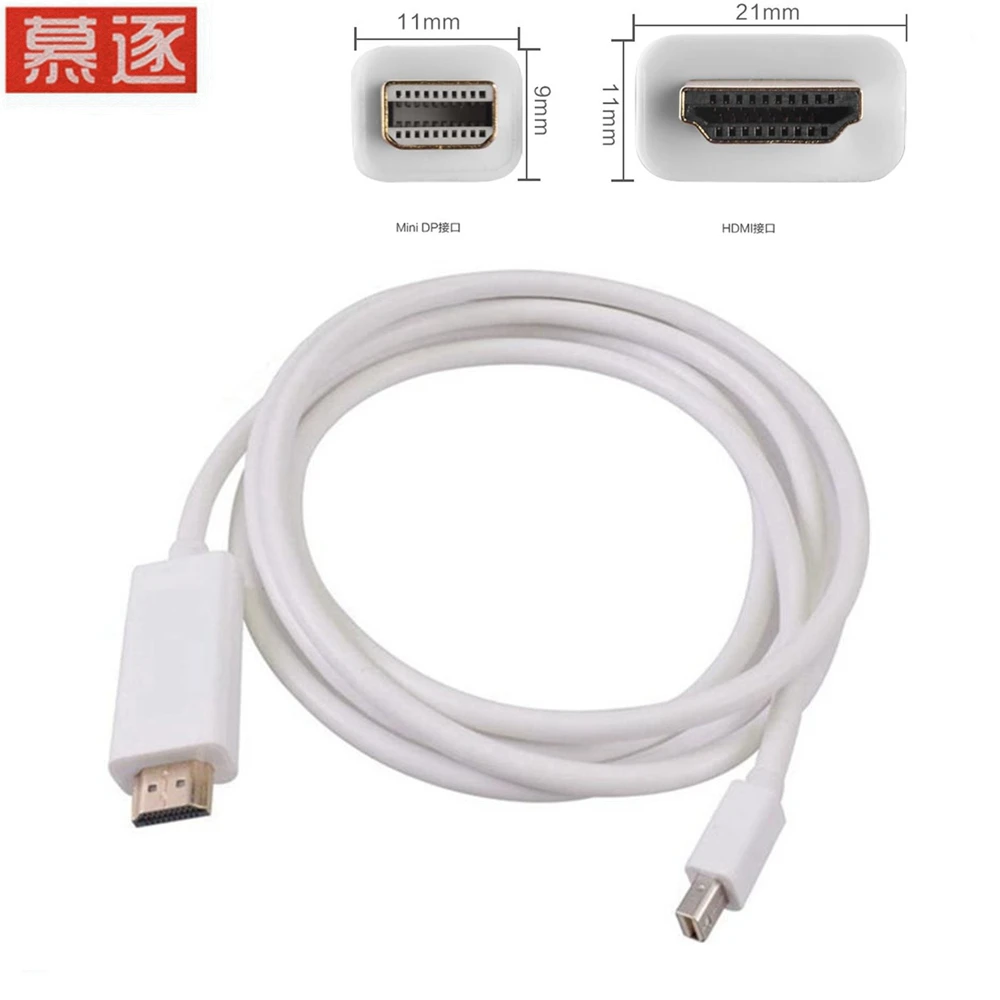 1080P Mini DP To HD-compatible Cables Adapter Thunderbolt HD Converter For MacBook Pro Display Port To HDTV Cable 4K