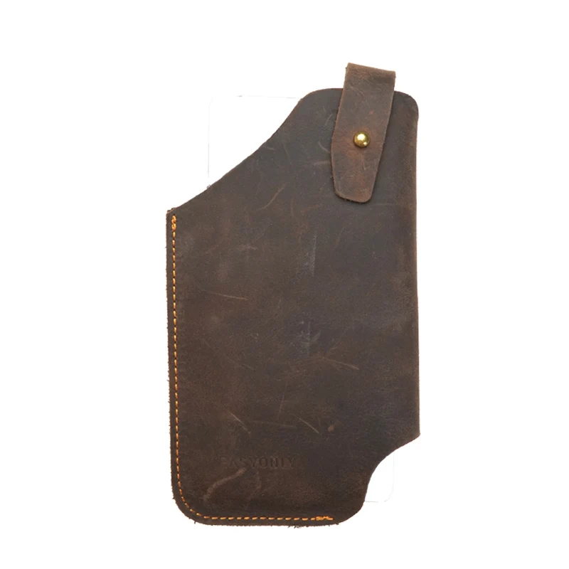 Horizontal Leather Personalized Mobile Phone Bag Waist Bag Outdoor Running Mobile Phone Storage Bag