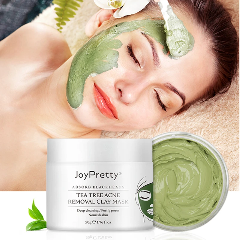 

Joypretty Tea Tree Clay Mask Removal Acne Blackheads Facial Mask Whitening Oil Control Deep Cleaning Beauty Skin Care