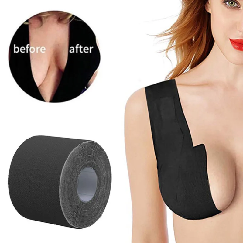 SP&CITY Women Boob Tape Nipple Cover 5M Body Invisible Bra DIY Breast Lift Tape Lift Up Boob Tape Push Up Sticky Bra