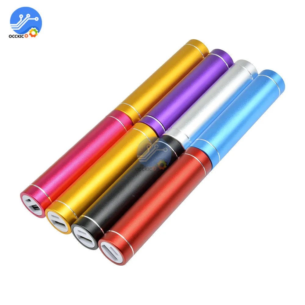 1X 18650 Battery Power Bank Storage Case Box  Metal Alloy Battery Holder Multicolor 5V 1A Free welding USB Charger Port