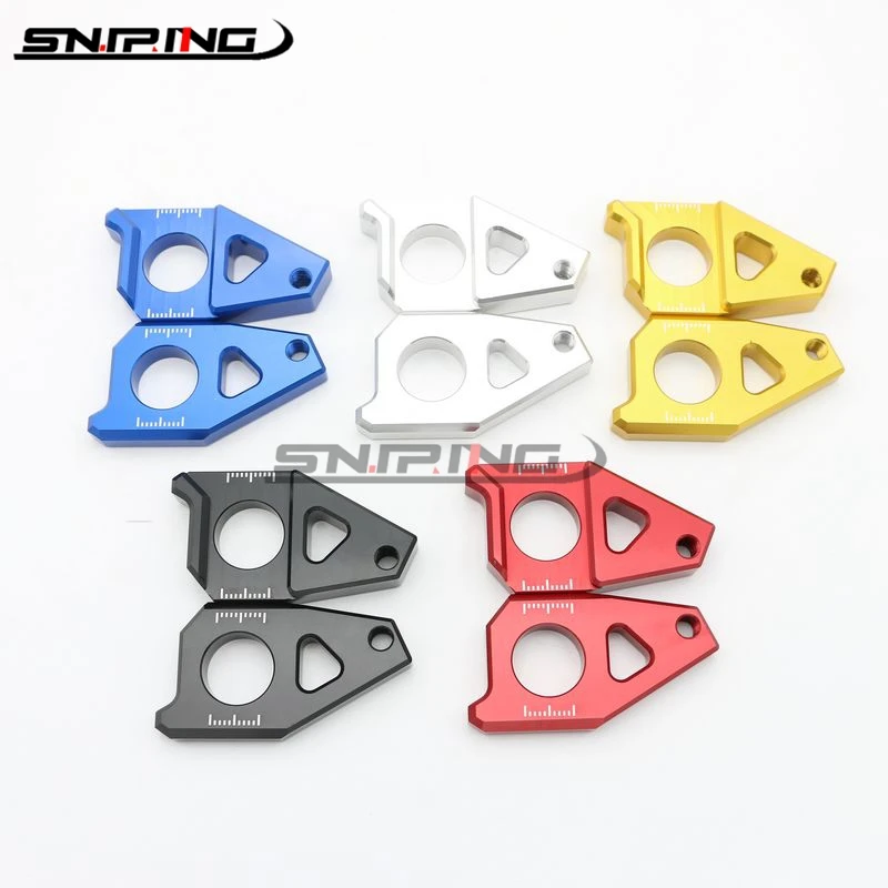 Motorcycle Rear Axle Spindle Chain Tensioner Adjuster Blockers For Yamaha TMAX 530 TMAX530 T-MAX 530 FZ8/FZ1 YZF-R1 R1