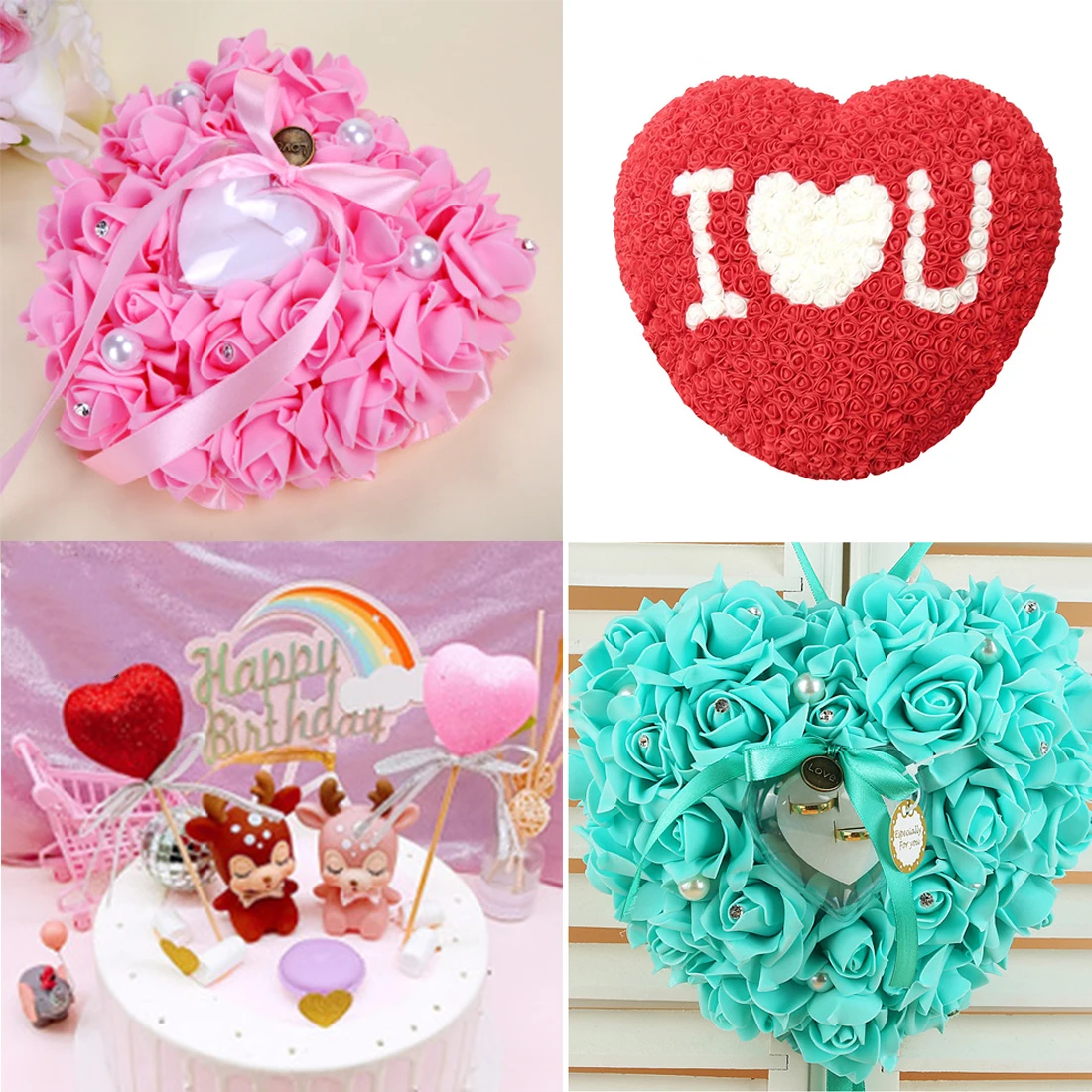 Heart Modelling Heart Ring Polystyrene Styrofoam Foam Ball Christmas Wedding Party Decoration Supplies Home Decoration DIY Craft