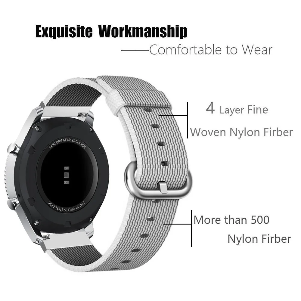20 مللي متر المنسوجة النايلون حزام (استيك) ساعة حزام للغارمين فينو SQ ساعة ذكية استبدال سوار معصمه ل سلف 245 245M 645 645M