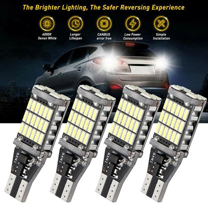 Hot sale 2Pcs DC 12V Canbus T16 T15 921 W16W LED Bulb Car Backup Reverse Lights 6000K