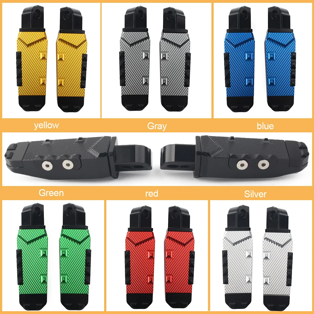 2Pcs Motorcycle Aluminum Rear Footrests Foot Pegs Pedal Pads For Suzuki GSXR 600/750/1000 GSXR1300 Hayabusa GSR600 GSR750