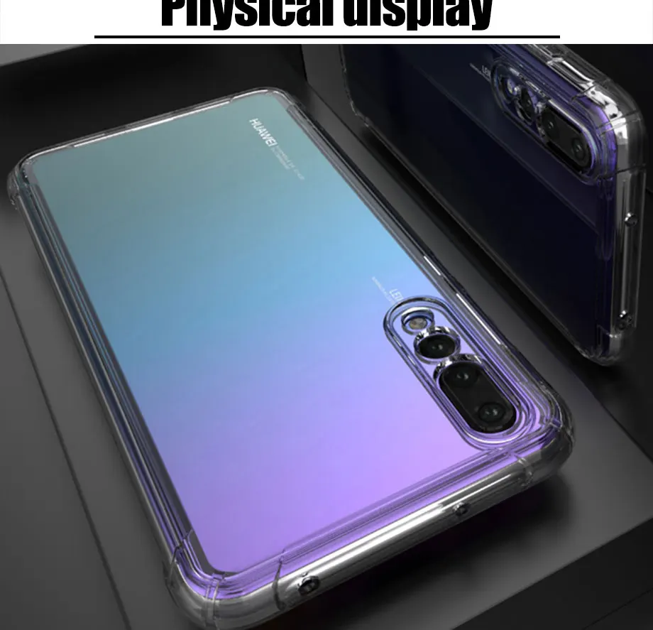 Luxury Soft Case For Huawei P20 P30 Lite Pro Protective Transparent Case Mate 20 30 Lite Honor 20 Lite Pro Silicone Back Cover