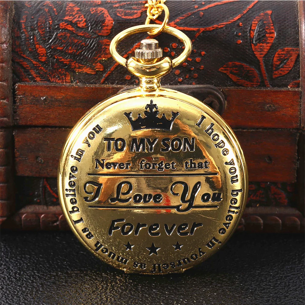 8967Golden lettering English letters to send holiday gifts large English lettering flip gift  pocket watch