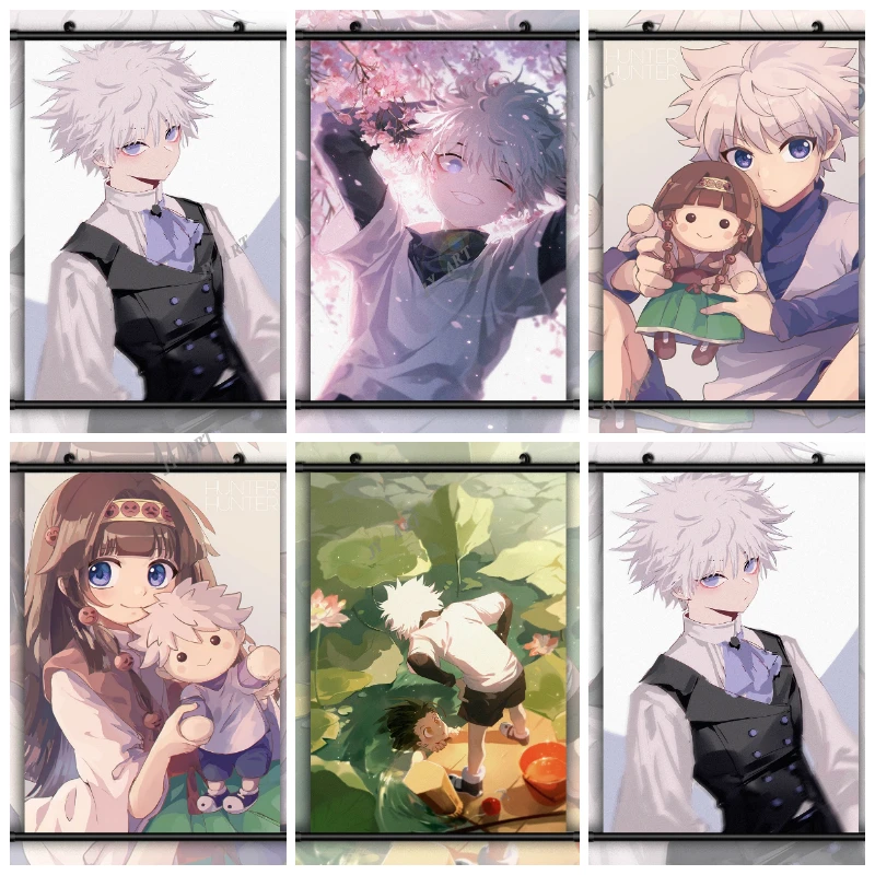 HunterX Hunter Alluka Killua Zoldyck Canvas Painting Anime Retro Canvas Painting Nordic Poster Print Wall Art Picture Home Decor