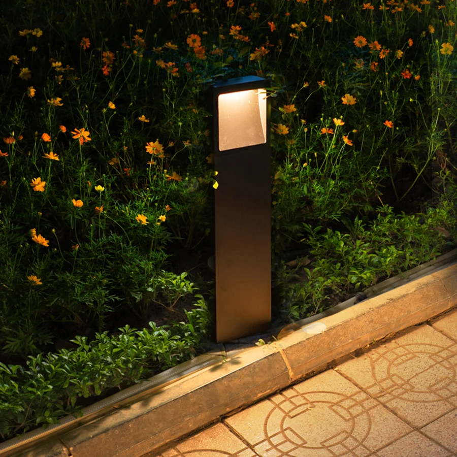 

Modern Post Lights Villa Courtyar Column Lamp Waterproof Outdoor Lawn Light Floor Lamp E27 Patio Garden Pathway Bollard Light