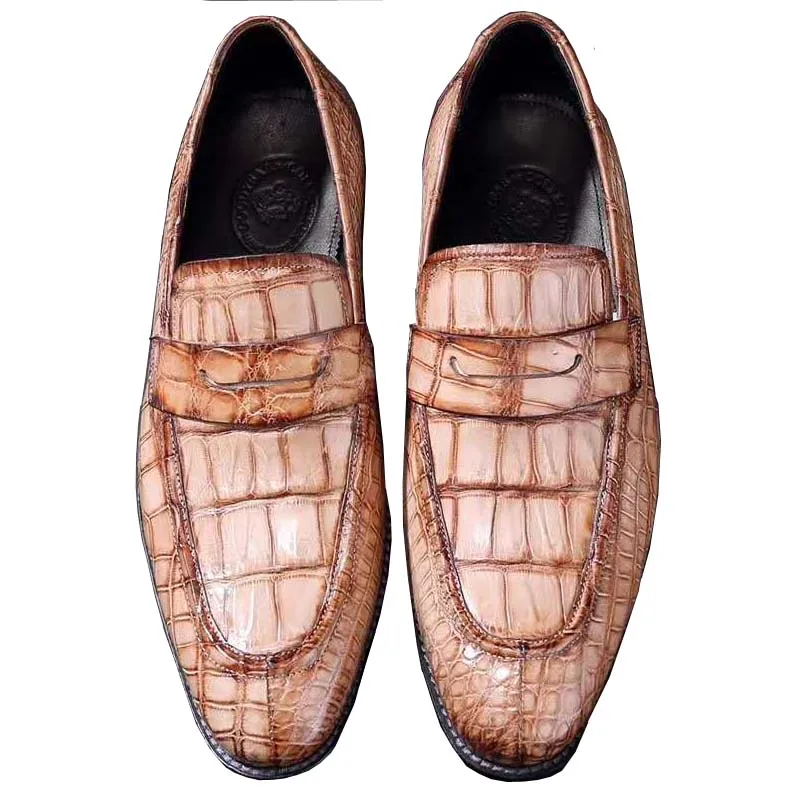 chue crocodile Leather shoes  manual  custom  business  British  fashion Genuine crocodile leather  men shoes men formal shoes