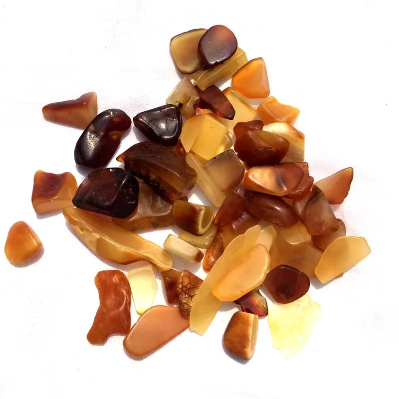 7-9MM 20g 50g Natural Amber Stone Home Decoration Jewelry Raw Materials Stone Fish Tank