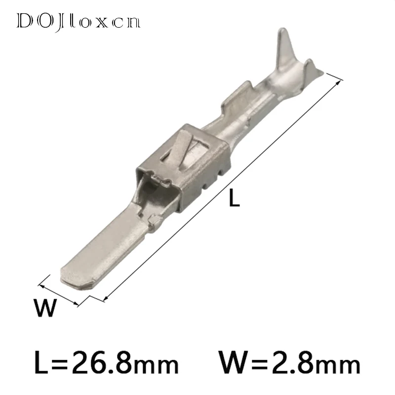 20/50/100/200/Pcs 2.8mm Pins H62 Brass Tinned Wiring Copper Terminals Automotive Connector Socket For Audi VW DJ615A-2.8×0.8A