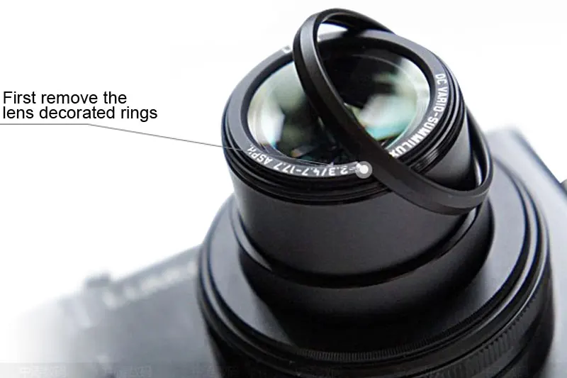 Anello della metropolitana dell'adattatore del filtro dalla lente del metallo per PANASONIC DMC-LX7 37mm come DMW-FA1