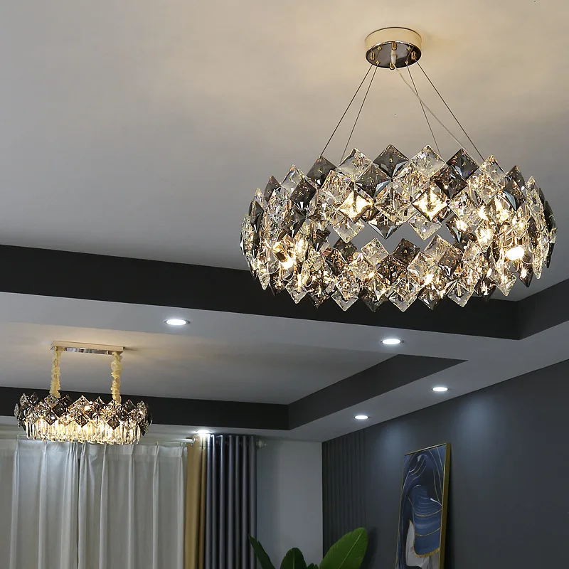 

Light luxury chandelier crystal chandelier high-end luxury living room lamp modern minimalist bedroom lamp creative lamps