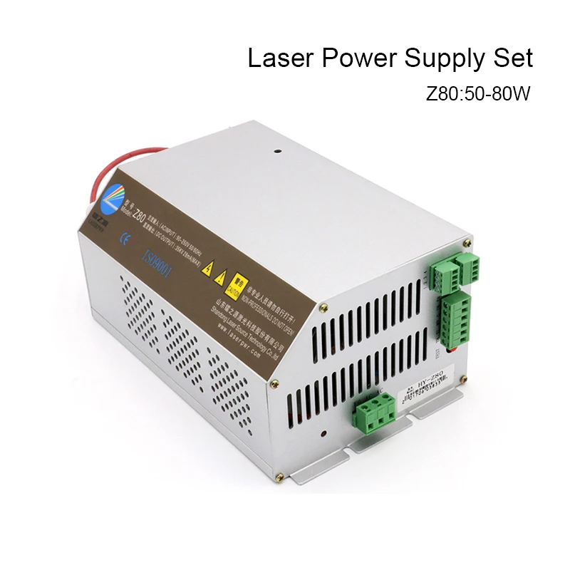 LASERPWR Z80 CO2 Laser Power Supply Source+RECI T1 75W Glass Tube Set 110V/220V for 50w-80w Laser Cutter/Engraver Accessories