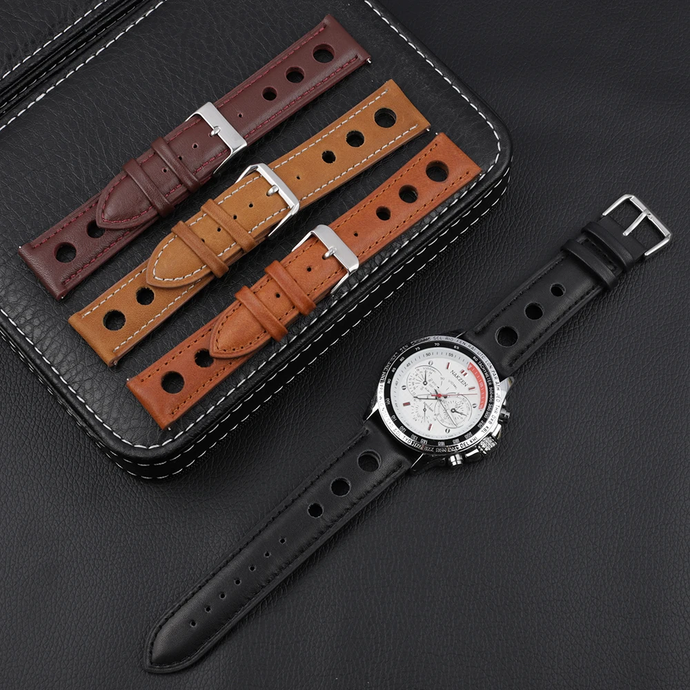 Onthelevel Genuine Leather Band 18mm 20mm 22mm 24mm Vintage Handmade Watch Strap