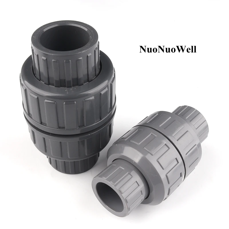 

1pc 25~63mm UPVC Check Valve Garden Water Connectors Agricultural Fertilizer Irrigation Aquarium Tank PVC Pipe Non-return Valve