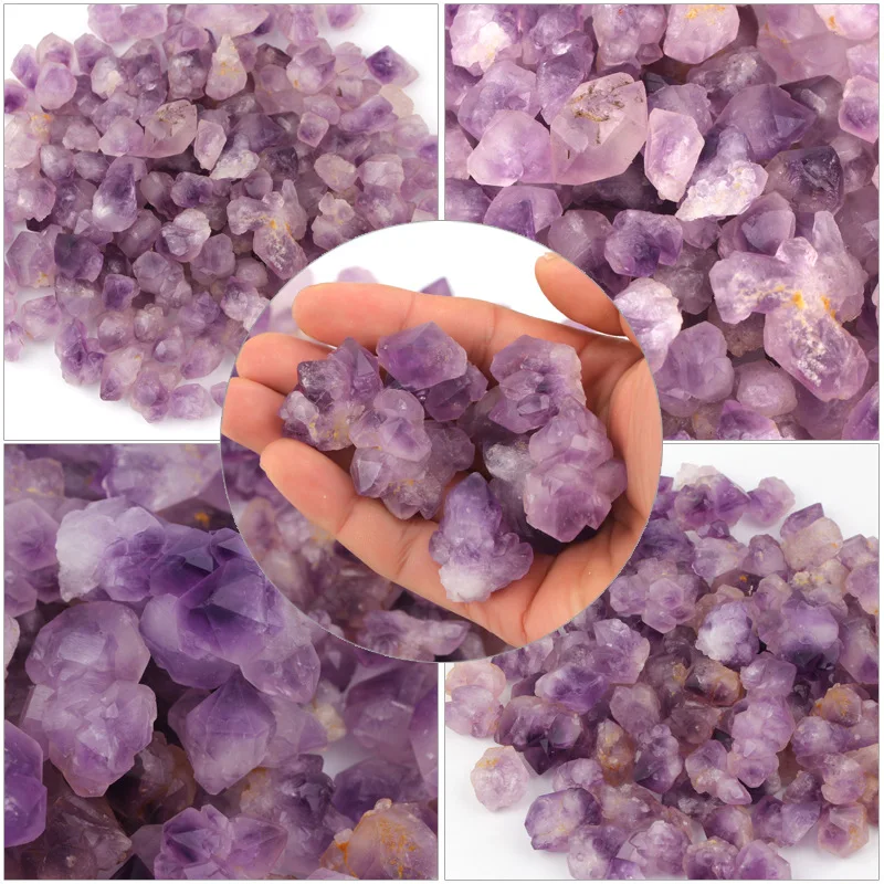 Natural Crystal Rough Stone Amethyst Citrine Pink Crystal Color Fluorite Rough Stone Large Grain Aromatherapy Crushed Stone