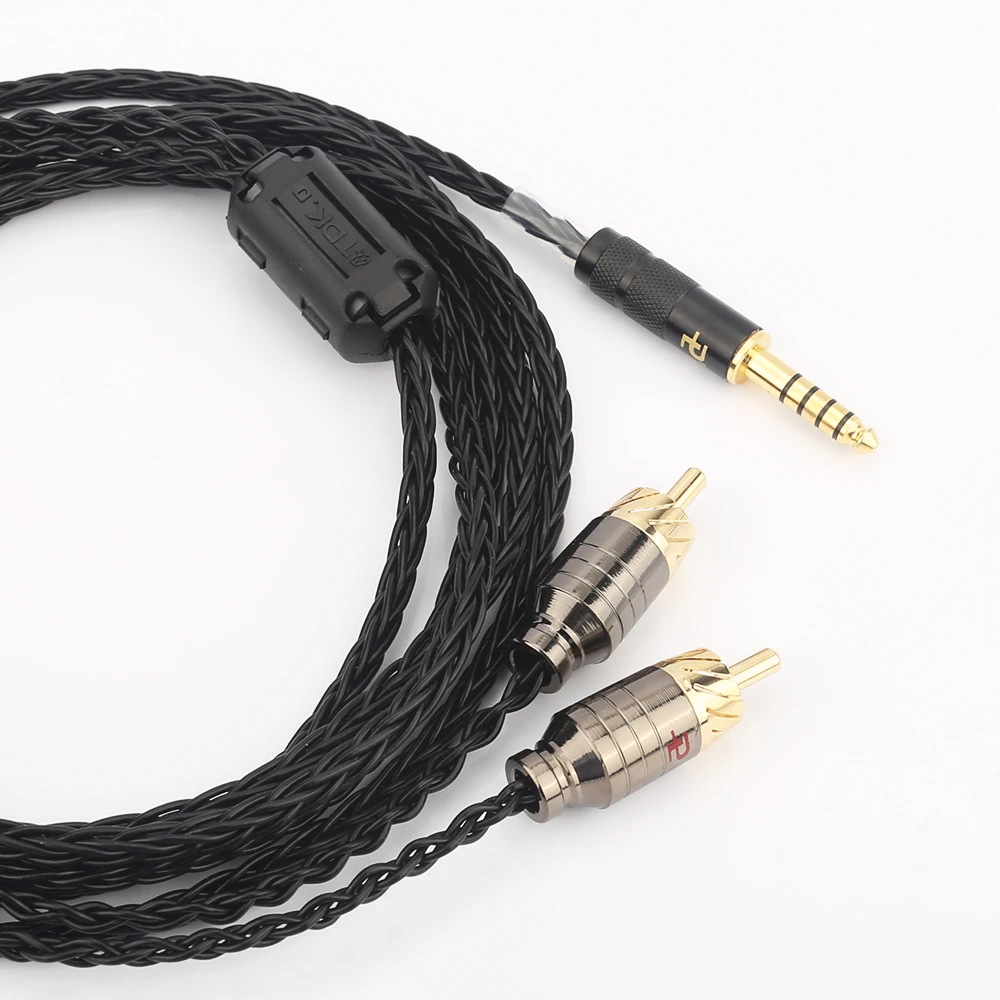 Audiocrast Hi-End 2.5/3.5/4.4mm Balanced Male to 2 RCA Male HIFI Audio Adapter Cable 7N OCC Silver plated Cable