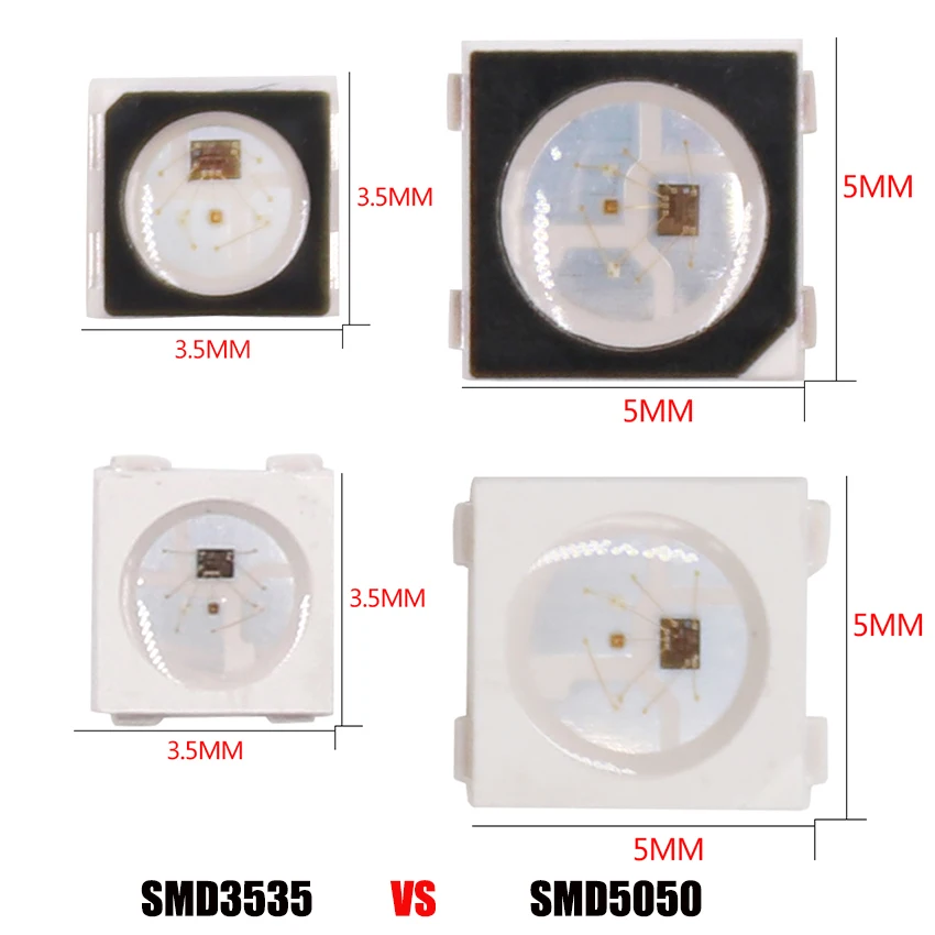 2-1000pcs 4 Color in 1 Individually Addressable LED Chip Pixel 5V SMD 3535 5050 SK6812 RGBW RGBWW RGBNW WWA RGB as WS2812B