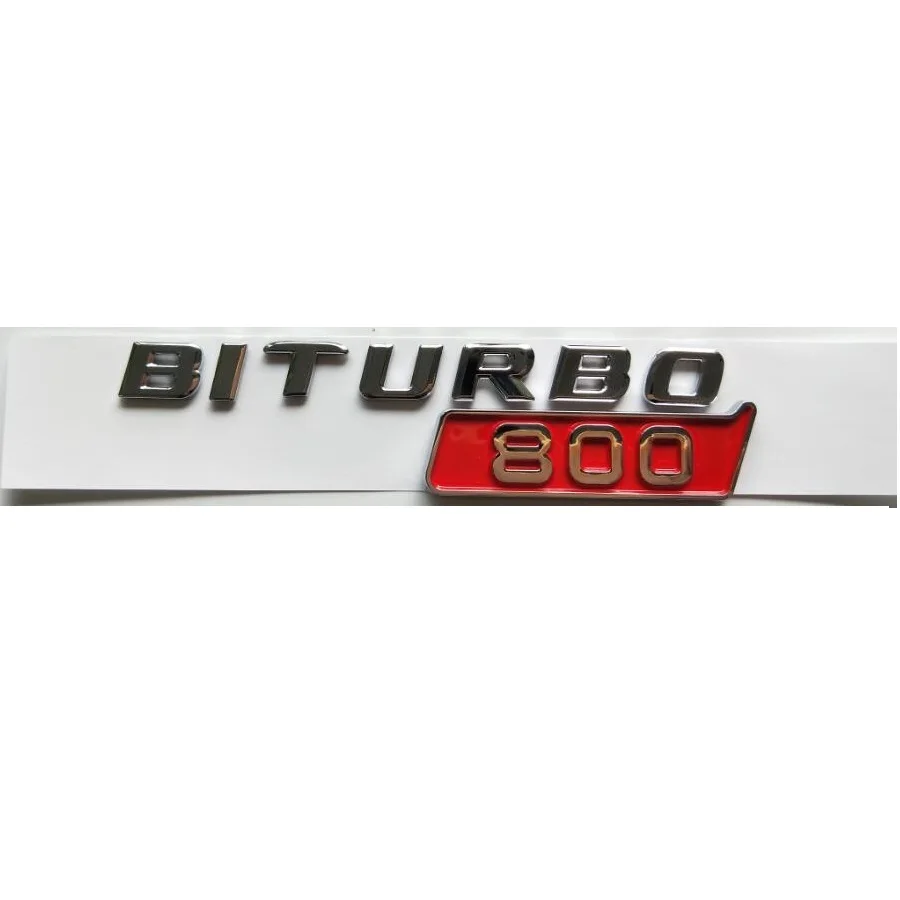 Chrome Fender Number Letters BITURBO 700 800 900 Emblems Badges  for BRABUS G900 G800 G700