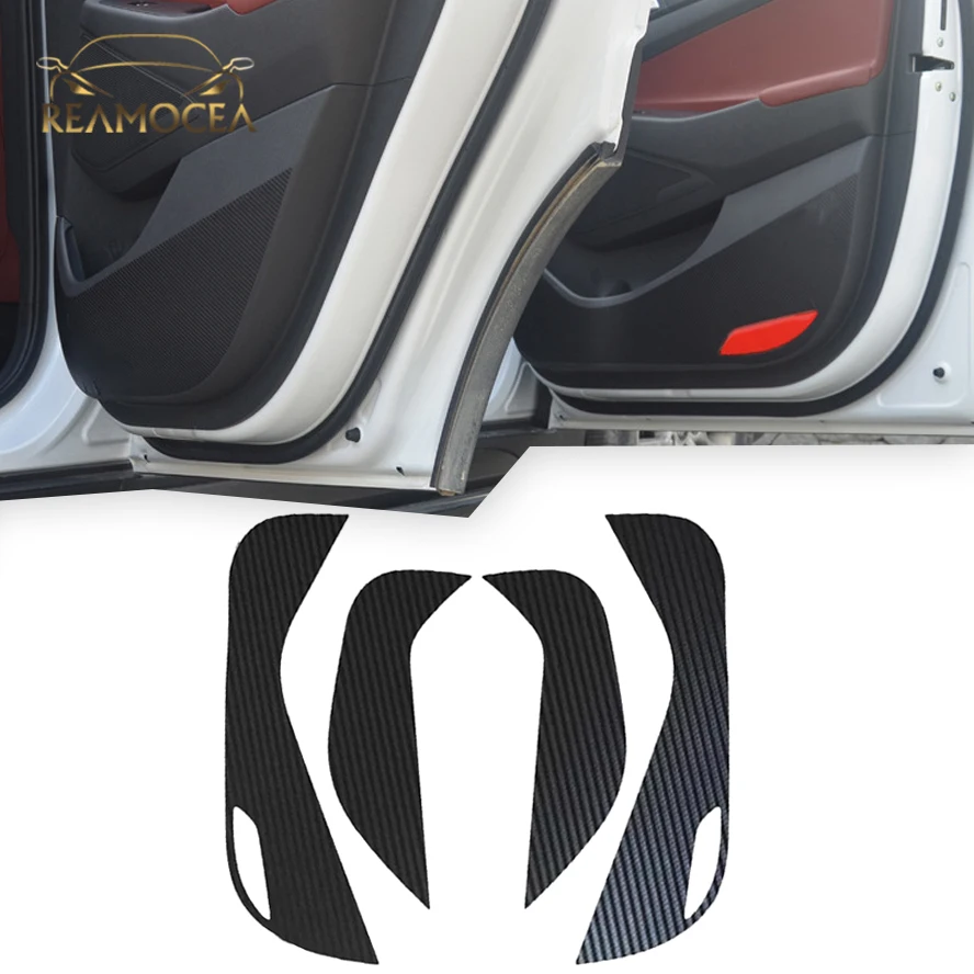 

Reamocea 4x Carbon Fiber Inner Door Anti-kick Protective Sticker Film Decal Fit For Hyundai Tucson (TL) 2015 2016 2017 2018-2020