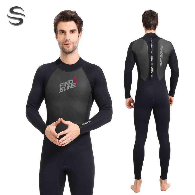 

SLINX 3/2mm Keep Warm Neoprene Wetsuits Men Full Body One-Piece Scuba Diving Surfing Snorkeling Spearfishing Swimsuit Sunscreen