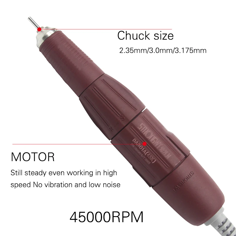 보석 연마 도구 조각 기계, 네일 광택제 제거, 65W 전력, 발 페달, 90 + 102LN, 45000rpm