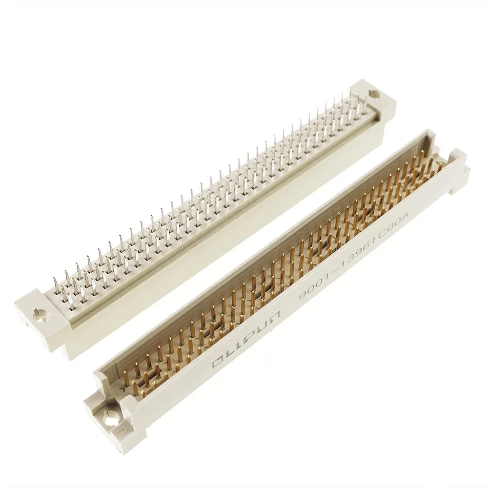 5 100 Pcs DIN 41612 Connector 3 Rows 96 Position Header Male Female Vertical Right Angle Through Hole PCB 3x32 Pin Pitch 2.54mm