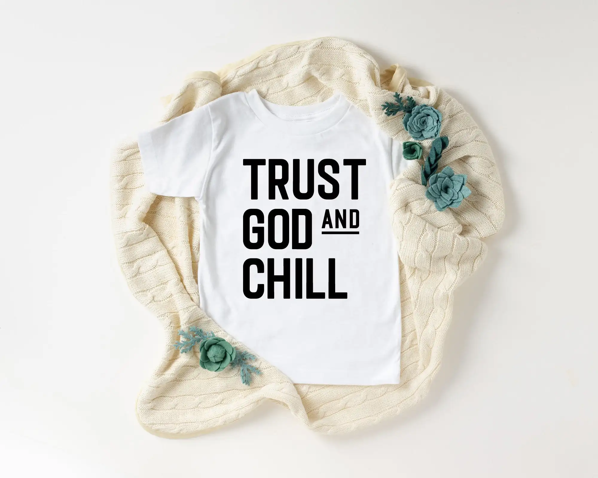 

Trust God and Chill Shirt Baby & Kids T-Shirt Religious Toddler Christian TShirt Bible Verse T Shirts Summer Short Sleeve Tee