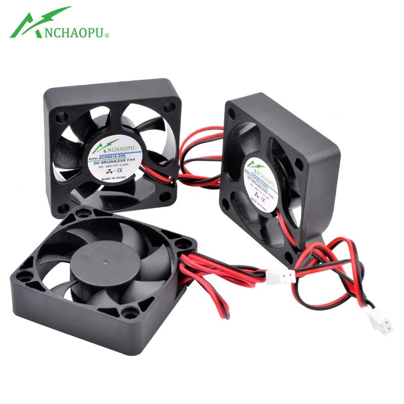 ACP5015 5cm 50mm fan 50x50x15mm DC5V 12V 24V 2pin Cooling fan for chassis power supply charger inverter