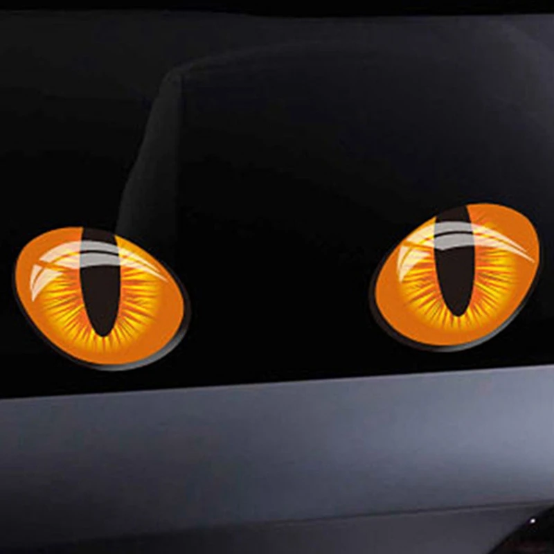 

Smiling eye face sticker Reflective cute smile Cartoon car sticker rearview mirror sticker car styling Decal